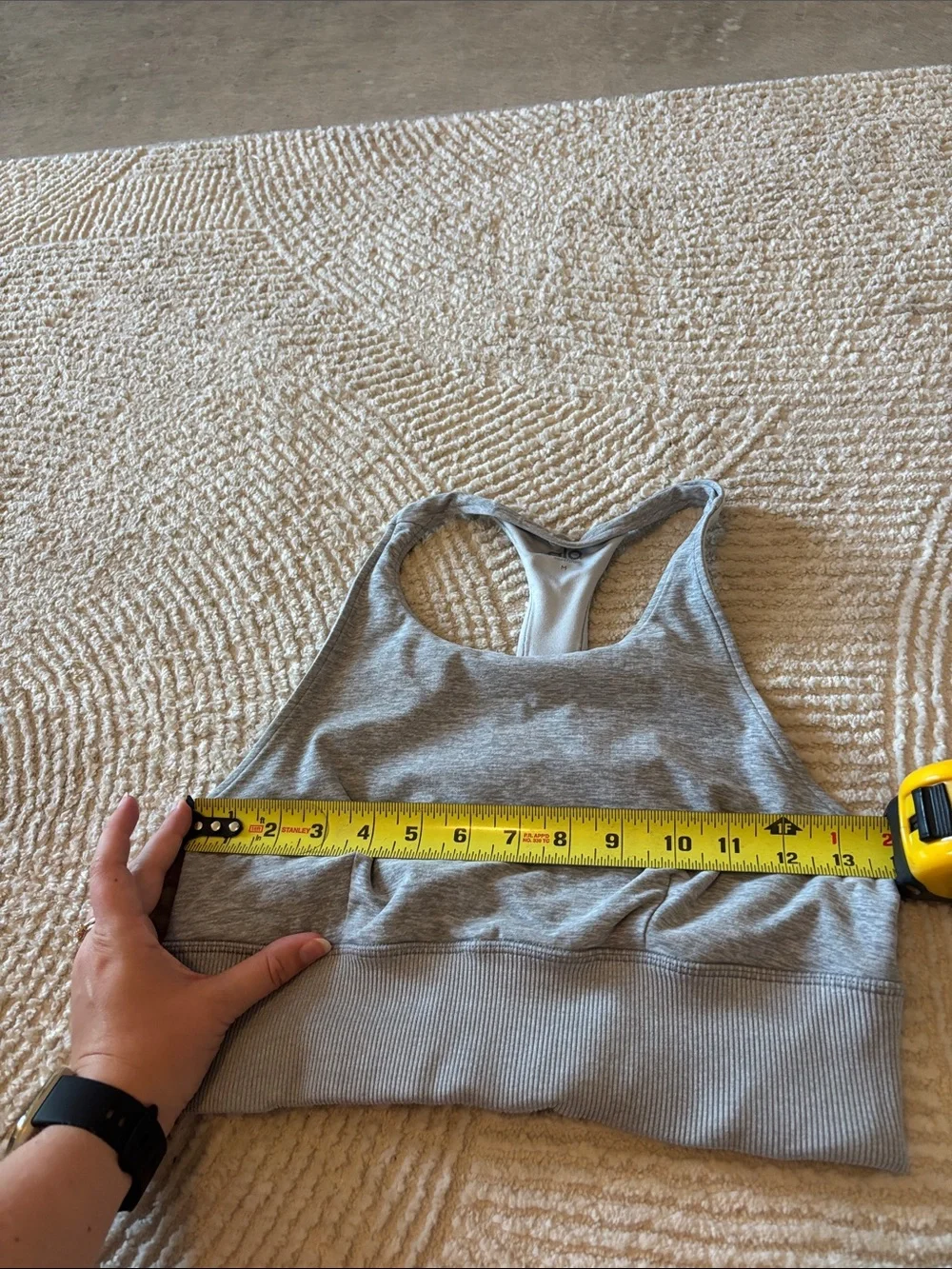 ALO Yoga Heather Gray High-Neck Racerback Sports Bra